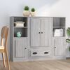 vidaXL Highboards 3 pcs Grey Sonoma Engineered Wood