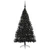 vidaXL Artificial Pre-lit Christmas Tree Black 180 cm PVC