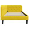 vidaXL Corner Bed Frame with Headboard Yellow 100 x 200 cm Velvet
