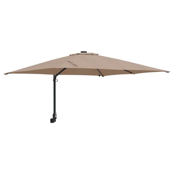 vidaXL Garden Parasol Taupe 248.5 x 247.5 x 160 cm Fabric