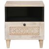 vidaXL Bedside Cabinet Beige 40 x 33 x 46 cm Solid Acacia wood