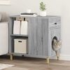 vidaXL Cat House Grey Sonoma 72 x 42.5 x 70 cm Engineered Wood