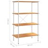 vidaXL 4-Tier Shelving Unit White and Oak 80x40x130 cm