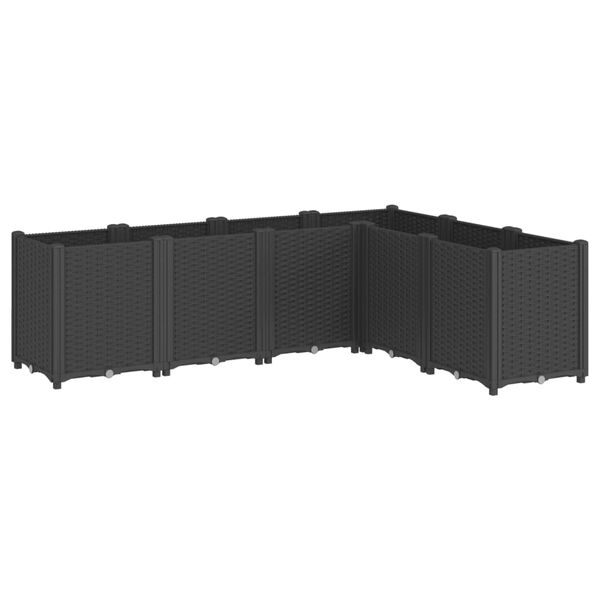 vidaXL Garden Planter Black 160x120x53 cm PP