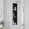 vidaXL Shower Niche Black 90 x 20 x 9.5 cm Stainless Steel