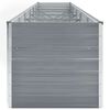 vidaXL Garden Raised Bed Galvanised Steel 480x80x77 cm Grey
