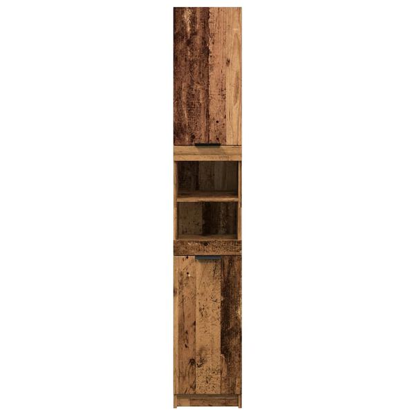 vidaXL Bathroom Cabinet Old Wood 32x34x188.5 cm Engineered Wood