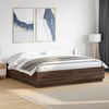 vidaXL Bed Frame without Mattress Brown Oak 200x200 cm
