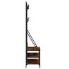 vidaXL Clothes Rack with Shoe Storage Smoked Oak 100x40x184 cm