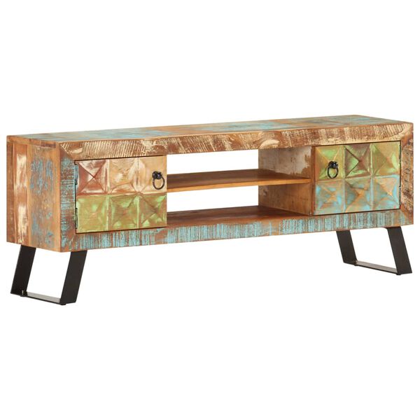 vidaXL TV Cabinet 120x30x46 cm Solid Reclaimed Wood