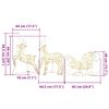 vidaXL LED Reindeers with 40 LEDs 5 pcs Gold PET