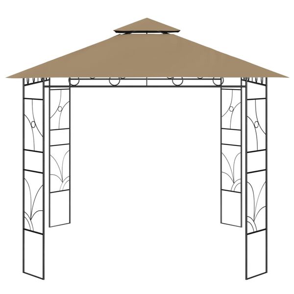 vidaXL Gazebo 3x3x2.7 m Taupe 160 g/m²