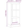 vidaXL Bookcase White 46 x 29 x 100 cm Solid Pine Wood