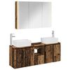 vidaXL Bathroom Cabinet Set 4 pcs Old Wood Engineered Wood