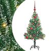 vidaXL Artificial Christmas Tree Snow Flocked with LED Light 120 cm