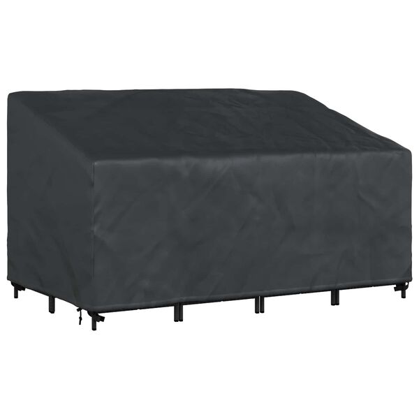 vidaXL Garden Bench Cover Black 160 x 100 x 61 / 89 cm 210D Oxford Fbric