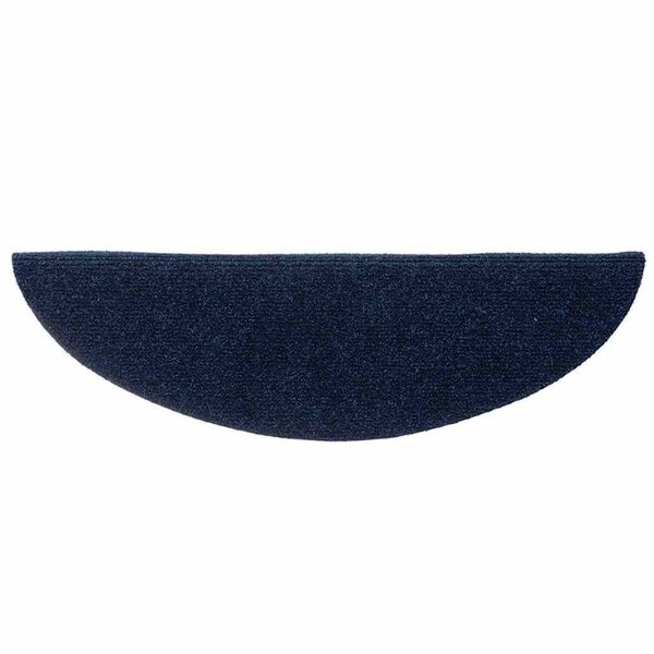 vidaXL Stair Mats Self-adhesive 10 pcs 56x17x3 cm Navy Half Round