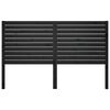 vidaXL Bed Headboard Black 141x4x100 cm Solid Wood Pine