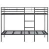 vidaXL Bunk Bed without Mattress Black 90x200 cm Steel