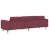 vidaXL Living Room Couch Wine Red 250 x 77 x 76 cm Polyester
