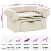 vidaXL Dog Sofa with Drawer Cream 75x50x38 cm Plush