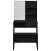 vidaXL LED Dressing Table Set 2 pcs Black Oak Engineered Wood