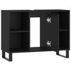 vidaXL Bathroom Cabinet Black 80x33x60 cm Engineered Wood