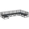 vidaXL Garden Sofa Set with Cushion Black Aluminium