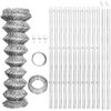 vidaXL Chain Link Fence with Posts Galvanised Steel 25x1,25 m Silver