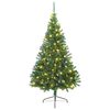 vidaXL Artificial Pre-lit Christmas Tree Green 180 cm PVC