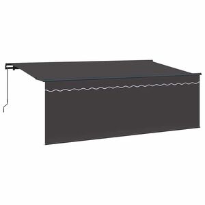 vidaXL Retractable Awning Anthracite 350 x 200 cm Fabric