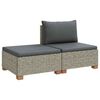 vidaXL 2 pcs Rattan Lounge Set with Cushions GENDT Natural Rattan