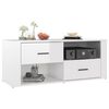 vidaXL TV Cabinet High Gloss White 100x35x40 cm Engineered Wood
