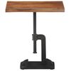 vidaXL Side Table Brown 45x35x49 cm Solid Acacia Wood & Cast Iron