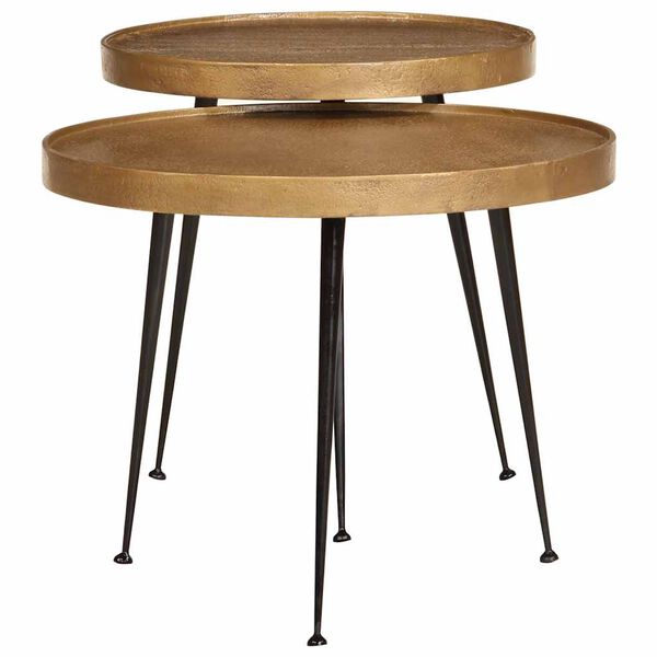 vidaXL Coffee Table 2 pcs Golden Engineered Wood