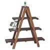 vidaXL Folding Rack Brown 79.5 x 35 x 112 cm Solid Reclaim Wood