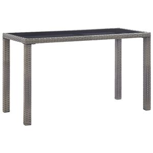 vidaXL Garden Table Anthracite 123x60x74 cm Poly Rattan
