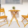 vidaXL Garden Table Mustard 55 x 55 x 73 cm Powder-coated Steel