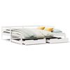 vidaXL Daybed with Trundle and Drawers without Mattress White 90x190cm
