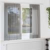 vidaXL Voile Curtains with Rod Pockets 2 pcs Dark Grey