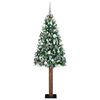 vidaXL Slim Christmas Tree Green 180 cm PVC and Solid Pine wood