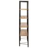 vidaXL 4-Tier Bookcase 160x35x160 cm Solid Mango Wood