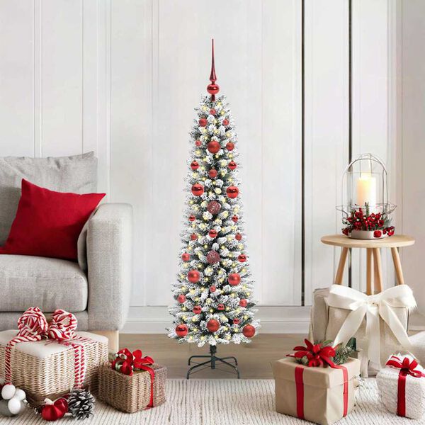 vidaXL Artificial Christmas Tree with 150 LEDs with Stand White 120 cm