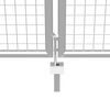 vidaXL Garden Gate Galvanised Steel 400x100 cm Silver