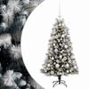 vidaXL Artificial Hinged Christmas Tree with Baubles 120 cm 150 LEDs