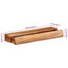 vidaXL Wall Shelves 2 pcs 60x17x8 cm Solid Wood Acacia