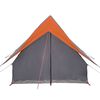 vidaXL Tents with Roof Grey and orange 220 x 233 x 184 cm Polyester