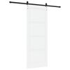 vidaXL Sliding Door White and Black 83 x 211 cm Solid Pine Wood