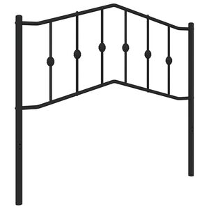 vidaXL Metal Replace Headboard Black 100 cm