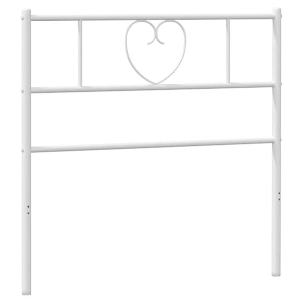 vidaXL Metal Replace Headboard White 90 cm